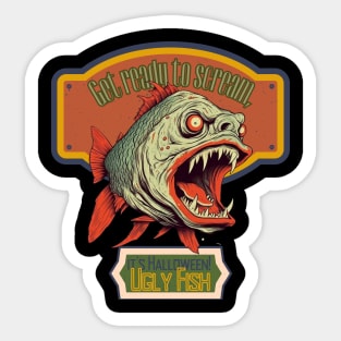 angry fish Sticker